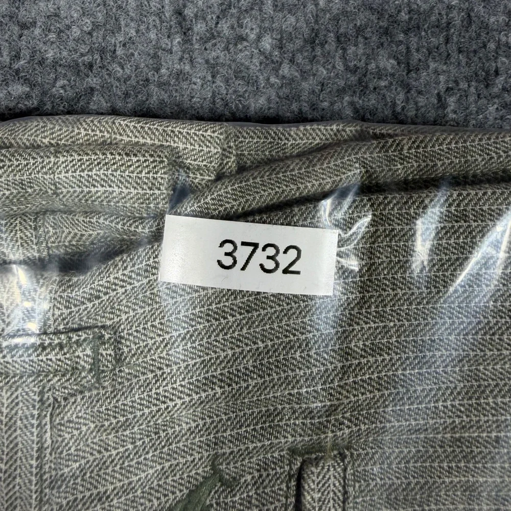 Tommy Bahama Shorts Herringbone Men 36(Fit 34x8.5) Green Linen Cotton Blend NWOT